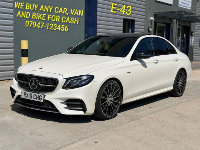 Mercedes-Benz E Class 3.0 AMG (Premium) G-Tronic+ 4MATIC Euro 6 SALOON Petrol White